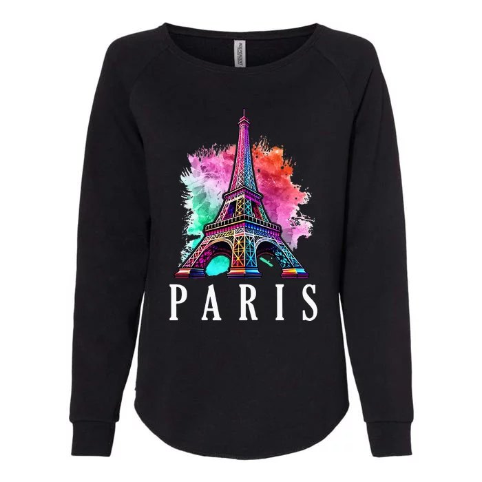 Eiffel Tower Holiday France Souvenir Paris Womens California Wash Sweatshirt