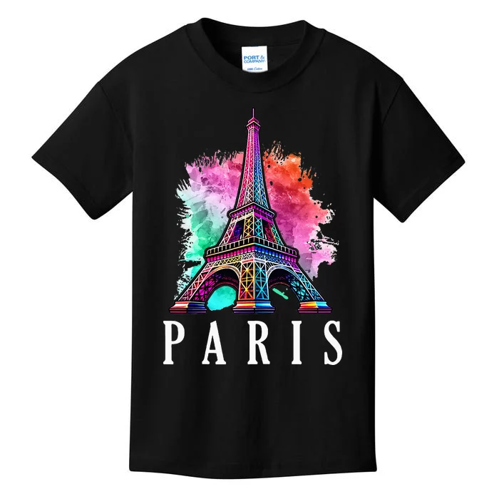 Eiffel Tower Holiday France Souvenir Paris Kids T-Shirt