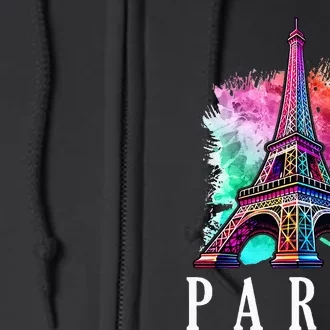 Eiffel Tower Holiday France Souvenir Paris Full Zip Hoodie