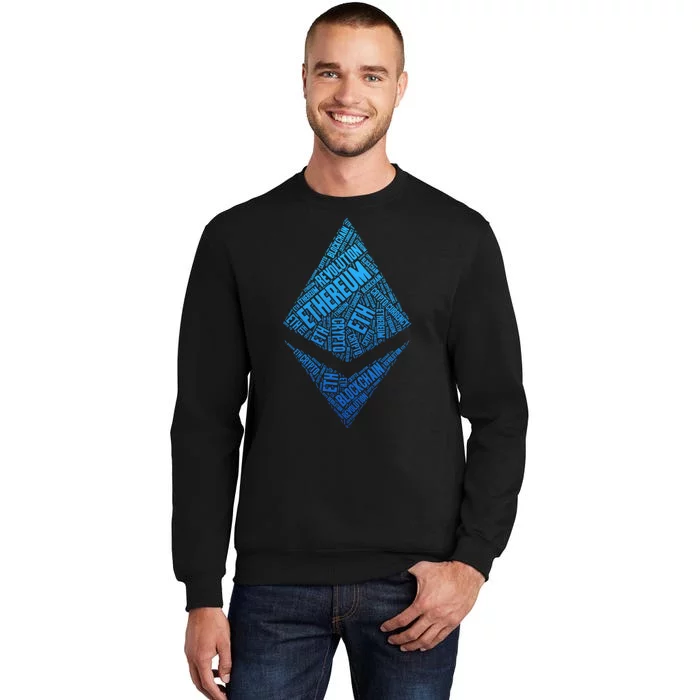 Ethereum Block Chain Revolution Crypto World Cloud Sweatshirt