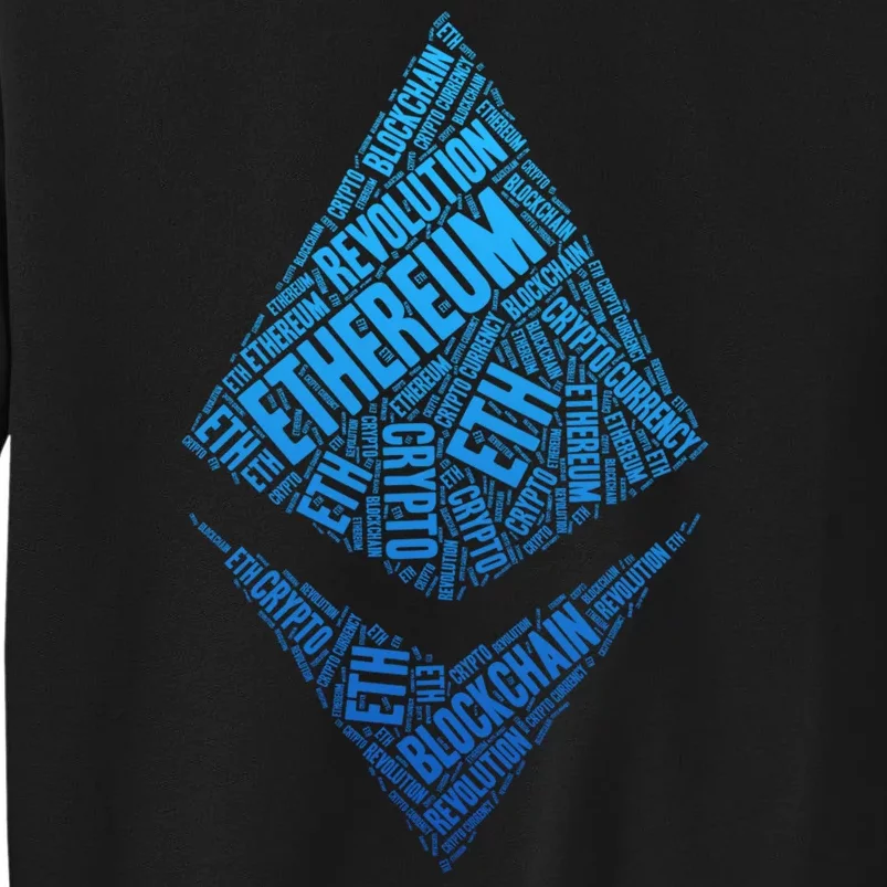 Ethereum Block Chain Revolution Crypto World Cloud Sweatshirt