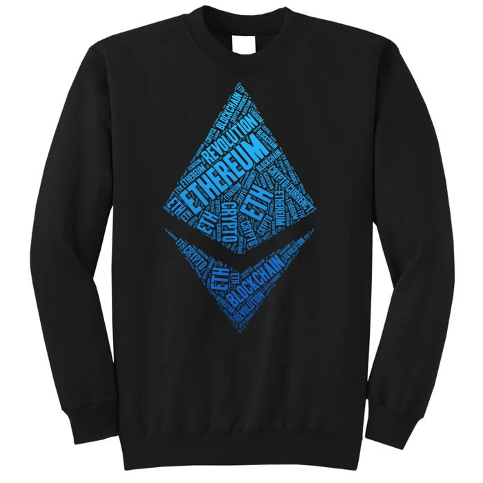 Ethereum Block Chain Revolution Crypto World Cloud Sweatshirt