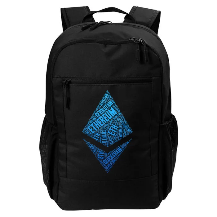 Ethereum Block Chain Revolution Crypto World Cloud Daily Commute Backpack