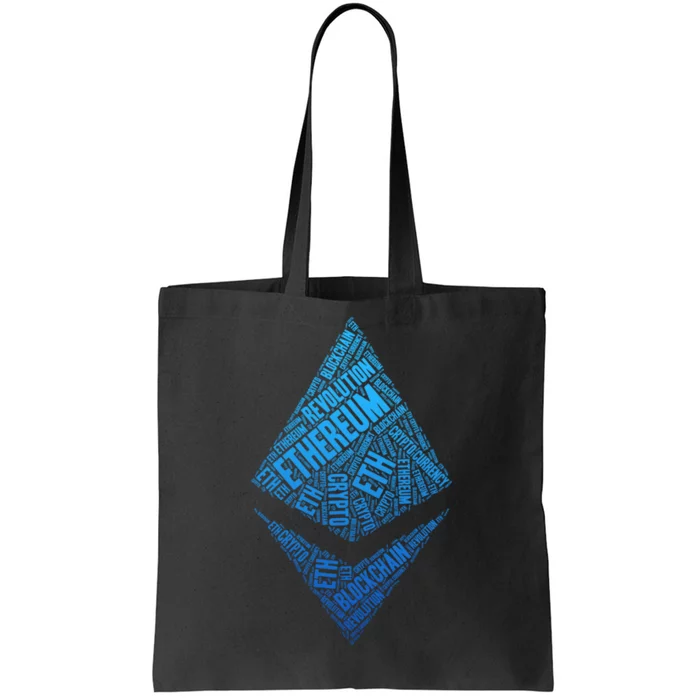 Ethereum Block Chain Revolution Crypto World Cloud Tote Bag