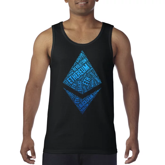 Ethereum Block Chain Revolution Crypto World Cloud Tank Top