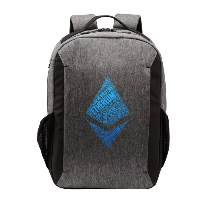 Ethereum Block Chain Revolution Crypto World Cloud Vector Backpack