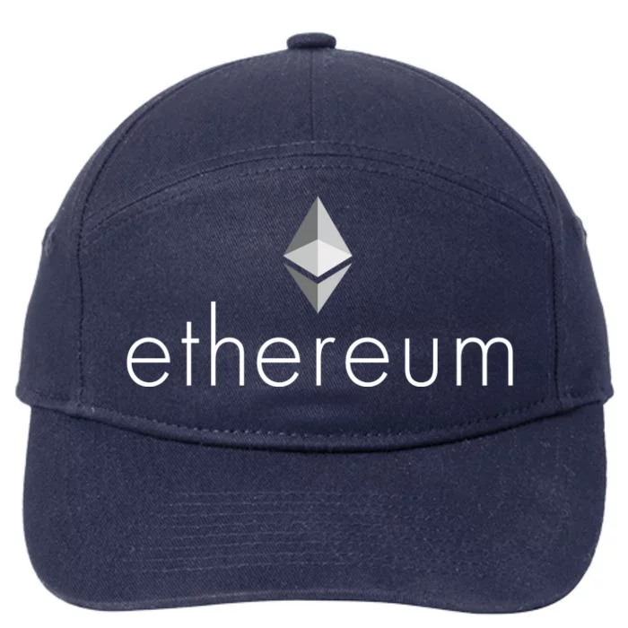 Ethereum Crypto Currency Logo 7-Panel Snapback Hat