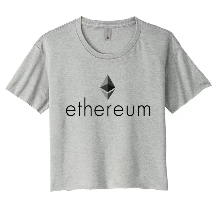 Ethereum Crypto Currency Logo Women's Crop Top Tee