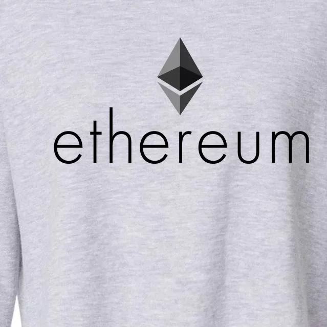 Ethereum Crypto Currency Logo Cropped Pullover Crew