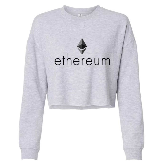 Ethereum Crypto Currency Logo Cropped Pullover Crew