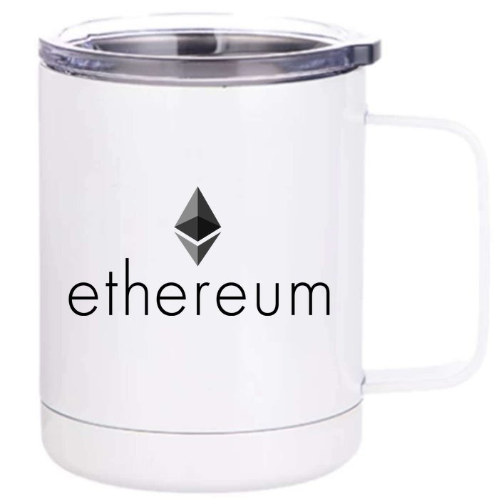 Ethereum Crypto Currency Logo Front & Back 12oz Stainless Steel Tumbler Cup