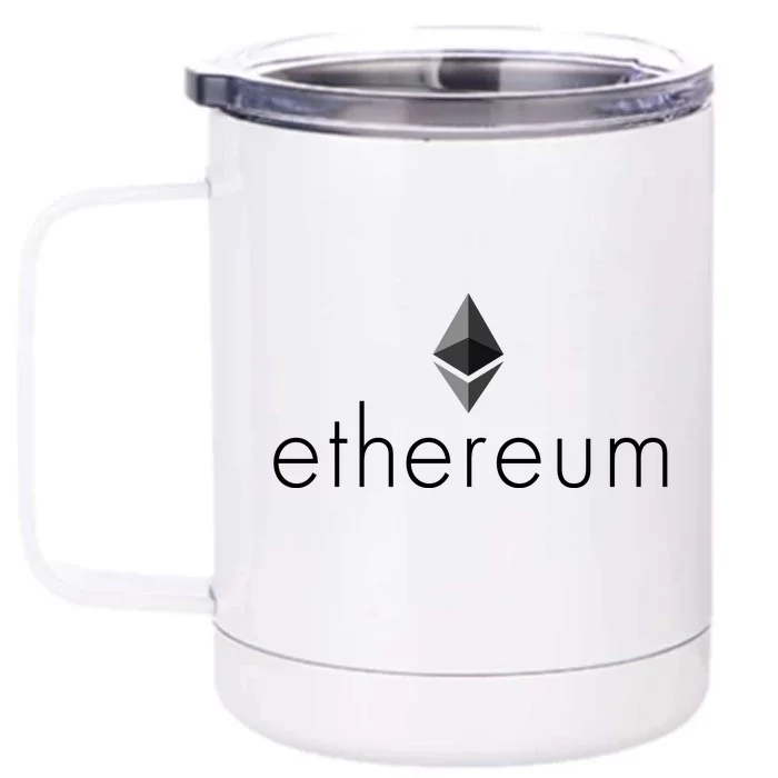 Ethereum Crypto Currency Logo Front & Back 12oz Stainless Steel Tumbler Cup