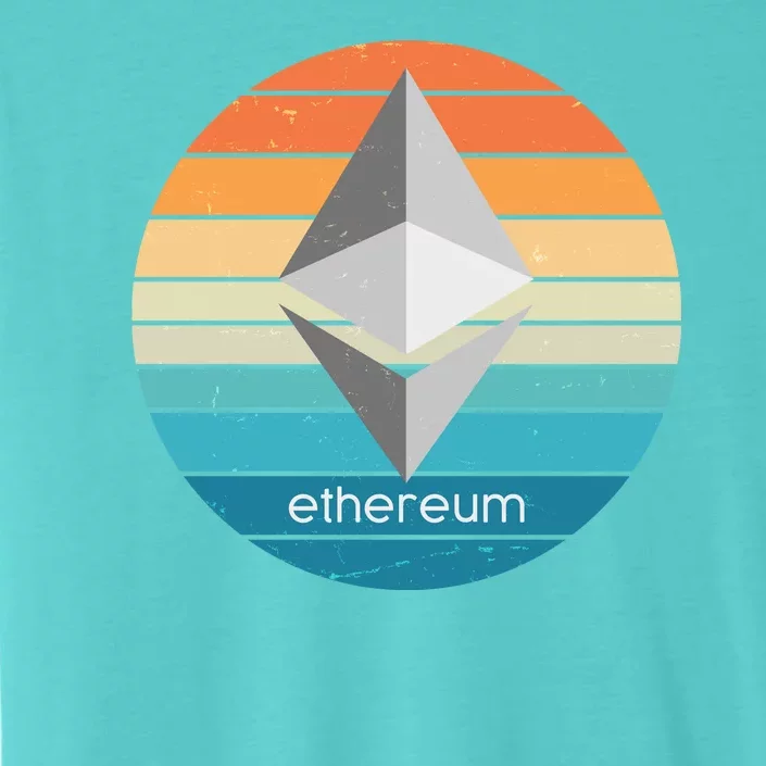 Ethereum Crypto Currency Vintage Colors ChromaSoft Performance T-Shirt