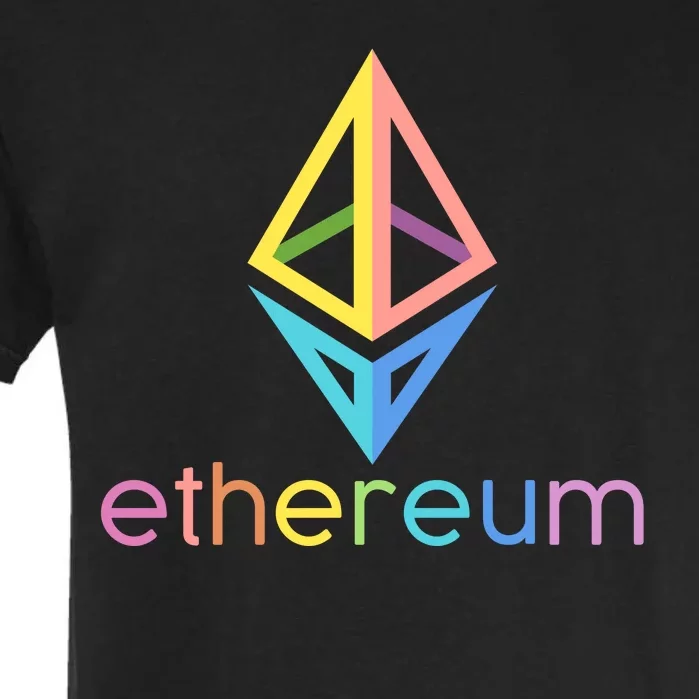 Ethereum Diamond Rainbow Logo Garment-Dyed Heavyweight T-Shirt