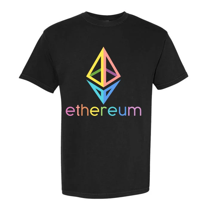 Ethereum Diamond Rainbow Logo Garment-Dyed Heavyweight T-Shirt