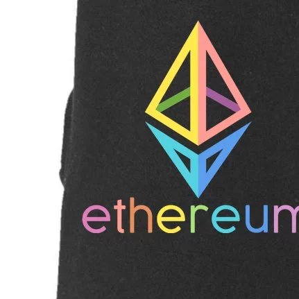 Ethereum Diamond Rainbow Logo Doggie 3-End Fleece Hoodie