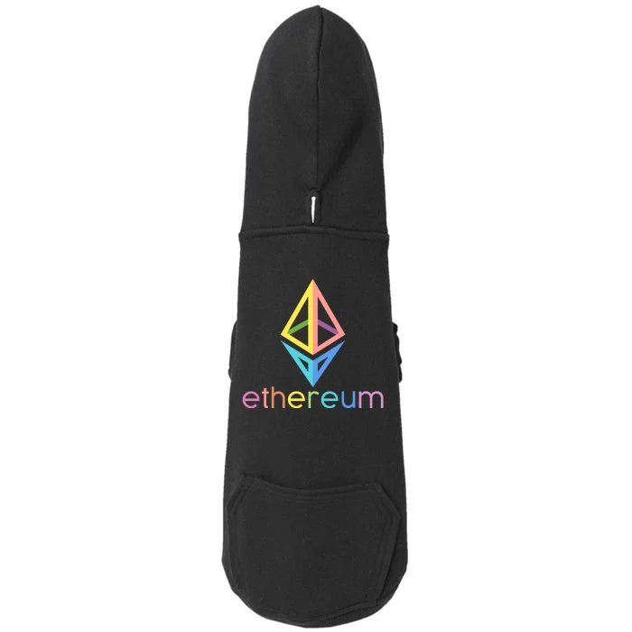 Ethereum Diamond Rainbow Logo Doggie 3-End Fleece Hoodie