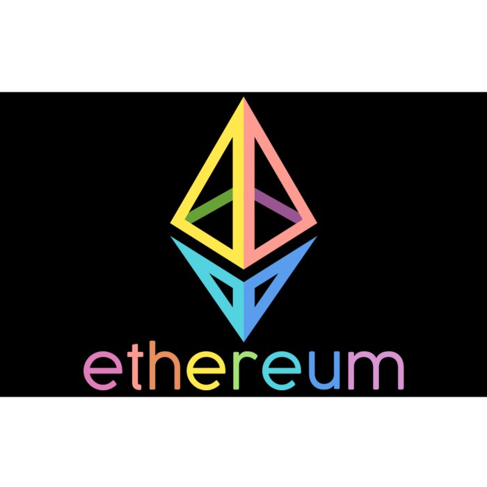 Ethereum Diamond Rainbow Logo Bumper Sticker