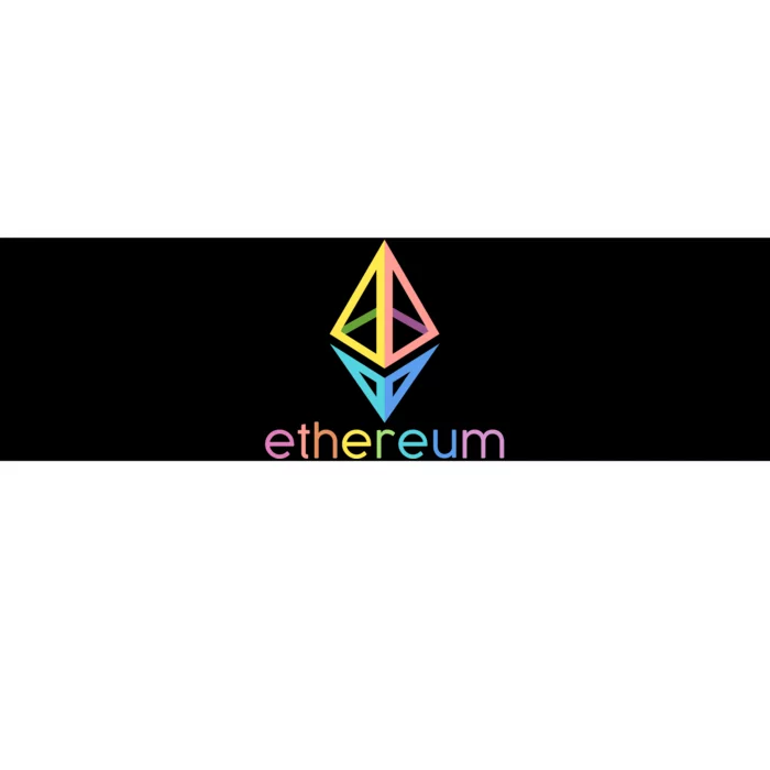 Ethereum Diamond Rainbow Logo Bumper Sticker