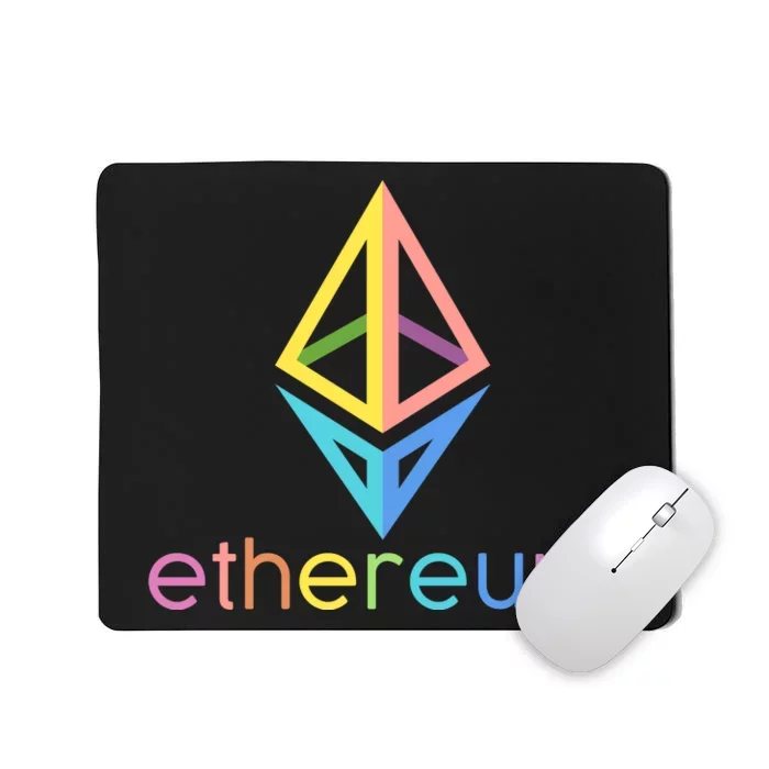 Ethereum Diamond Rainbow Logo Mousepad