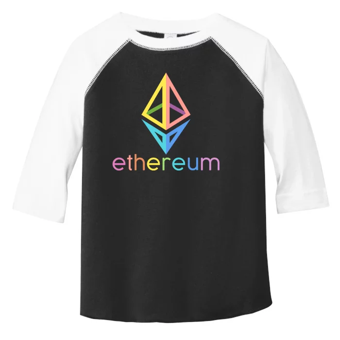 Ethereum Diamond Rainbow Logo Toddler Fine Jersey T-Shirt