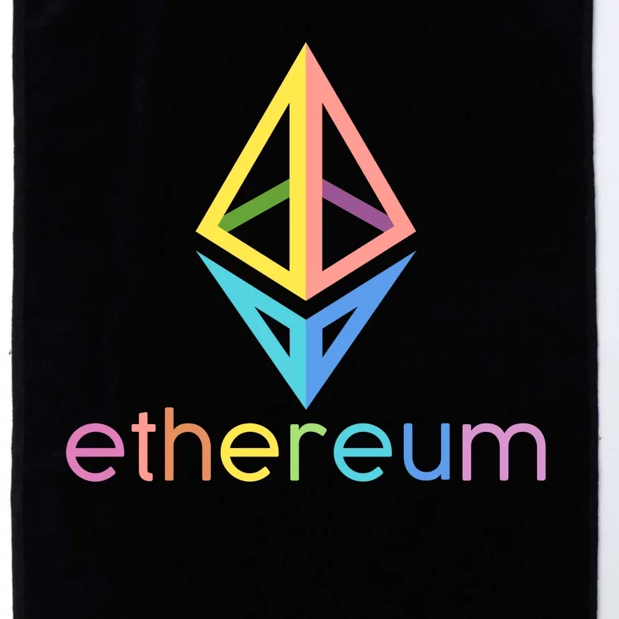 Ethereum Diamond Rainbow Logo Platinum Collection Golf Towel