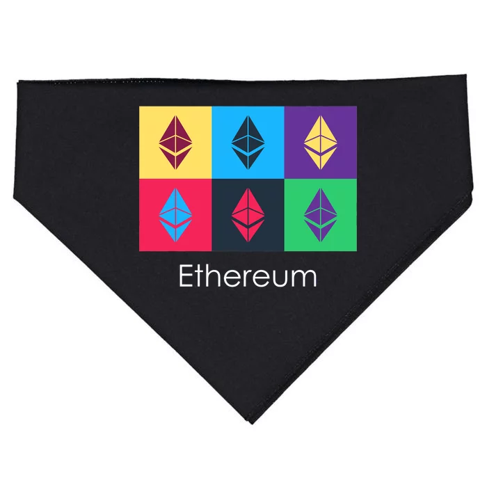 Ethereum ETH Pop Art Crypto Currency Logo USA-Made Doggie Bandana