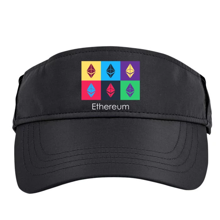 Ethereum ETH Pop Art Crypto Currency Logo Adult Drive Performance Visor