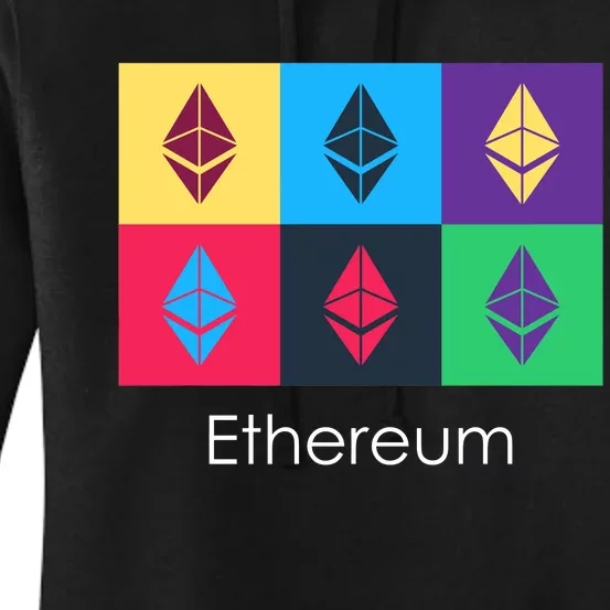 Ethereum ETH Pop Art Crypto Currency Logo Women's Pullover Hoodie