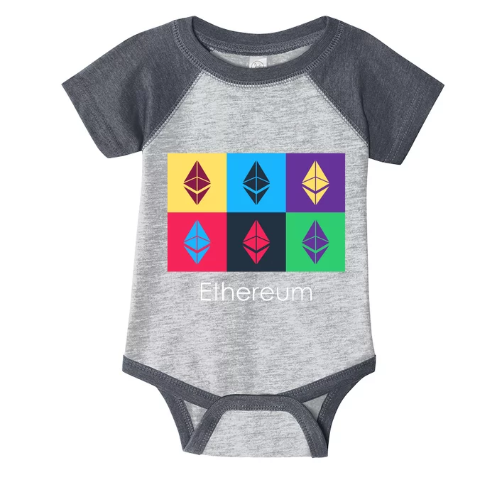 Ethereum ETH Pop Art Crypto Currency Logo Infant Baby Jersey Bodysuit