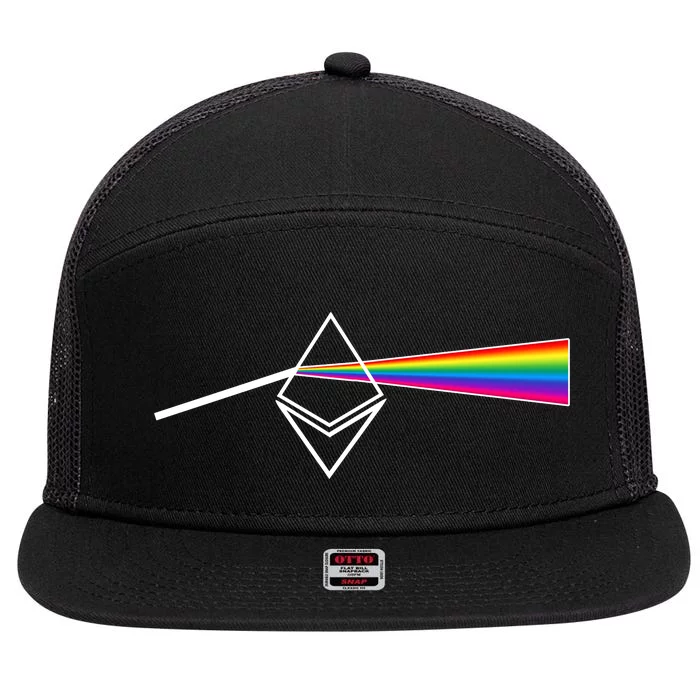 Ethereum Prism Classic 7 Panel Mesh Trucker Snapback Hat