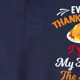 Every Thanksgiving I Give My Family The Bird Friendsgiving Softstyle Adult Sport Polo