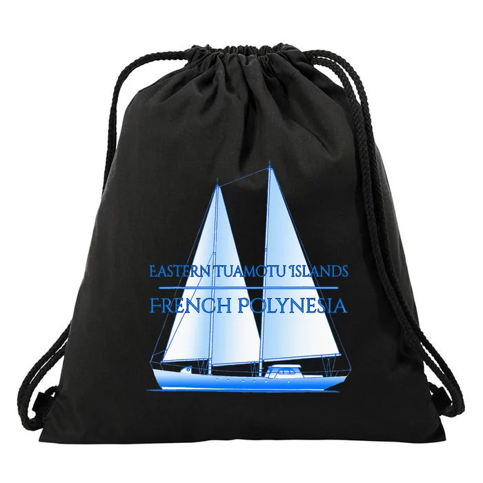 Eastern Tuamotu Islands Coastal Nautical Sailing Sailor Drawstring Bag