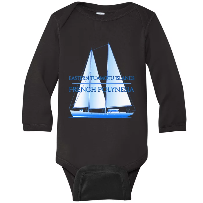 Eastern Tuamotu Islands Coastal Nautical Sailing Sailor Baby Long Sleeve Bodysuit