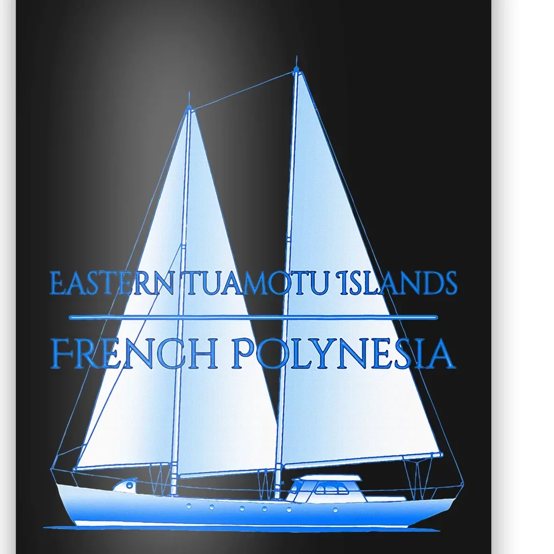 Eastern Tuamotu Islands Coastal Nautical Sailing Sailor Poster