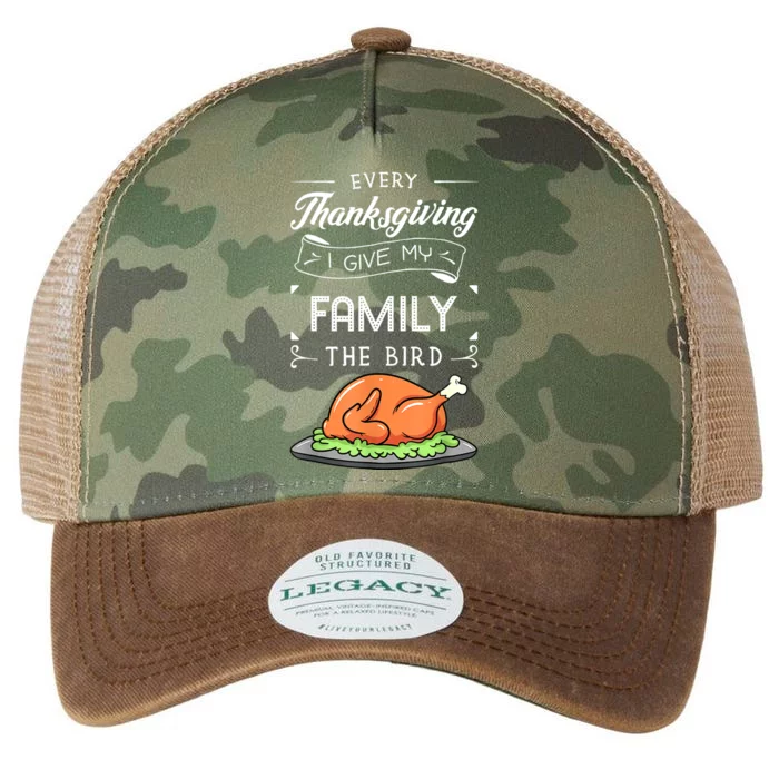 Every Thanksgiving I Give My Family The Bird Turkey Holiday Legacy Tie Dye Trucker Hat