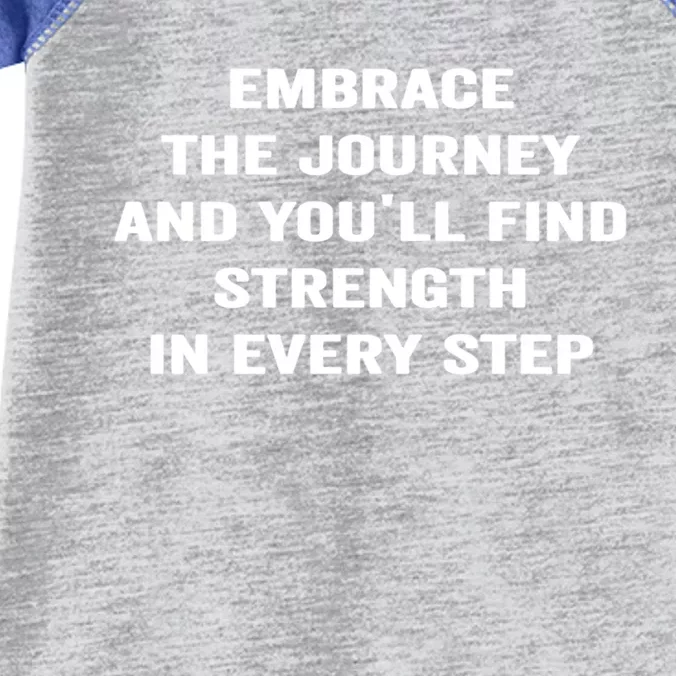 Embrace The Journey And YouLl Find Strength In Every Step Gift Infant Baby Jersey Bodysuit