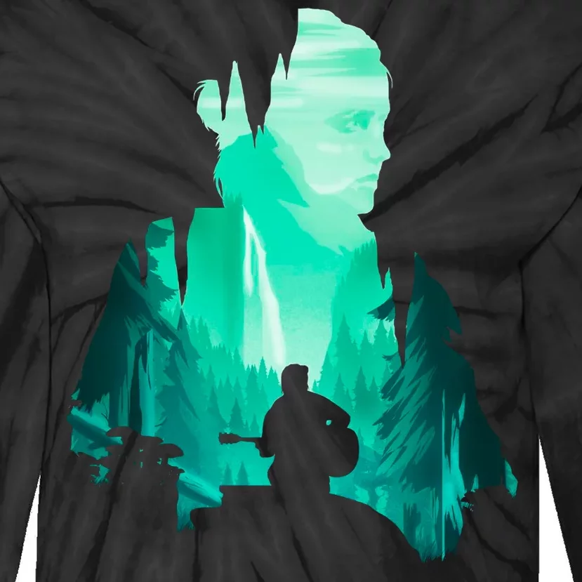 Ellie The Last Of Us 2 Silhouette Tie-Dye Long Sleeve Shirt