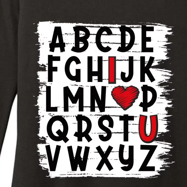 English Teacher Love Cute Alphabet Teaching Valentine's Day Gift Womens CVC Long Sleeve Shirt