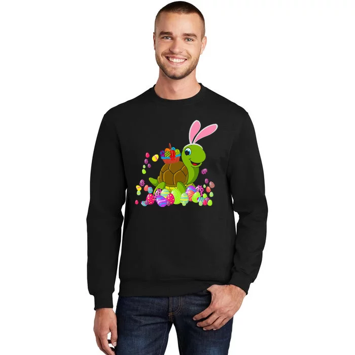 Easter Turtle Lover Bunny Turtle Holding Easter Egg Sweatshirt