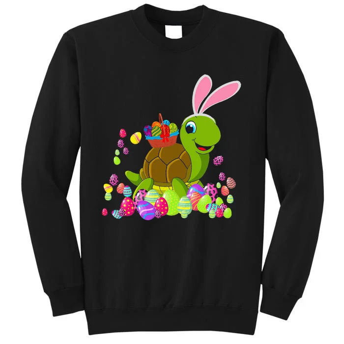 Easter Turtle Lover Bunny Turtle Holding Easter Egg Sweatshirt