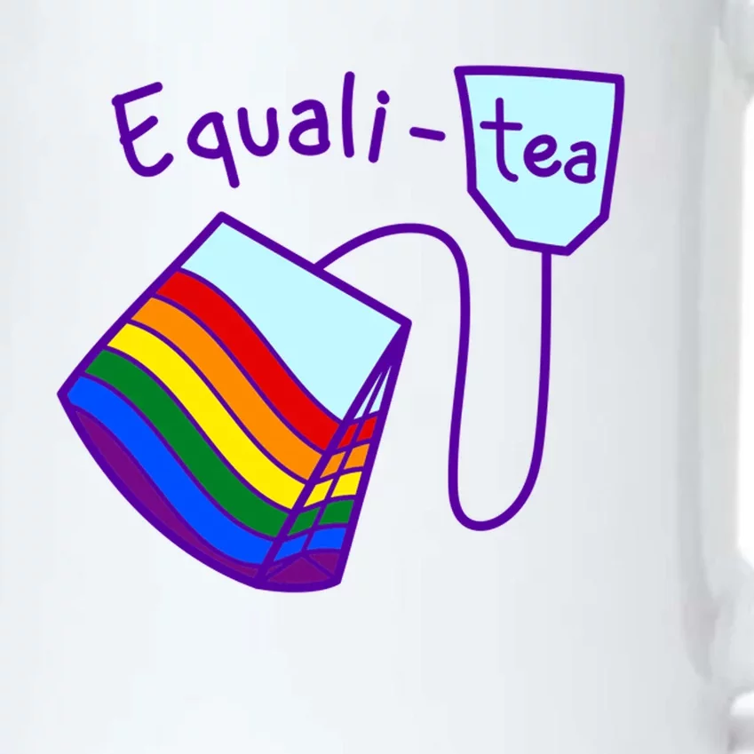 Equality Tea LGBTQ Pride Rainbow Flag Black Color Changing Mug