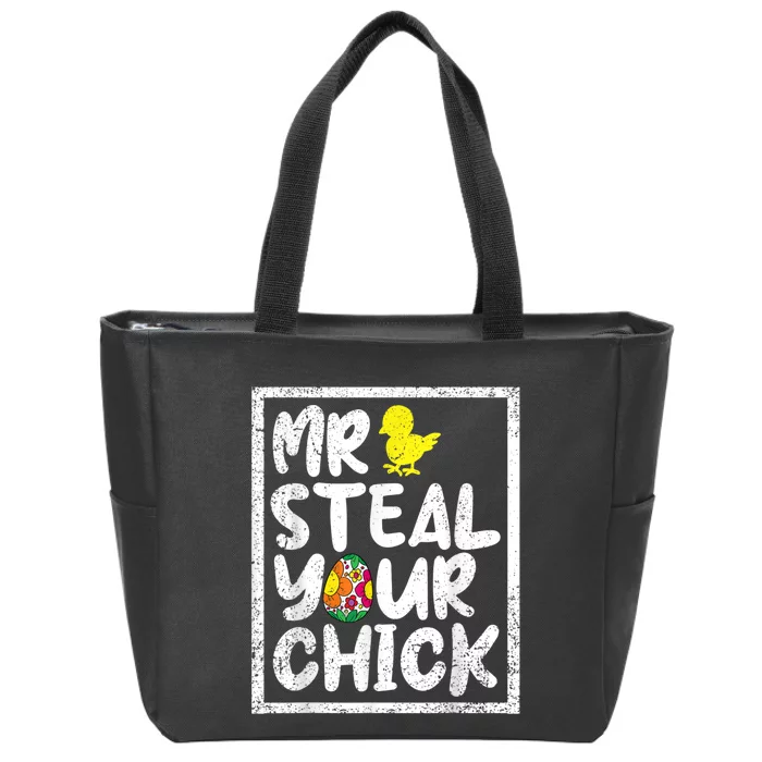 Easter Toddlers Mr Steal Your Chick Funny Spring Humor Zip Tote Bag