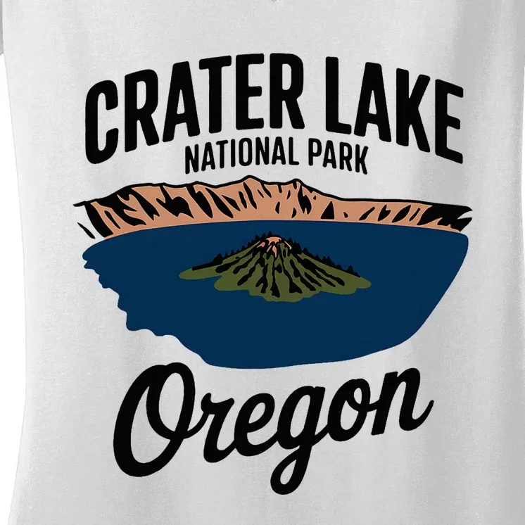 Explore The Majestic Crater Lake National Park Oregon Women's V-Neck T-Shirt