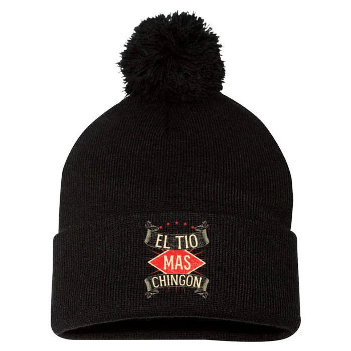 El Tio Mas Chingon Nephew Or Niece Pom Pom 12in Knit Beanie