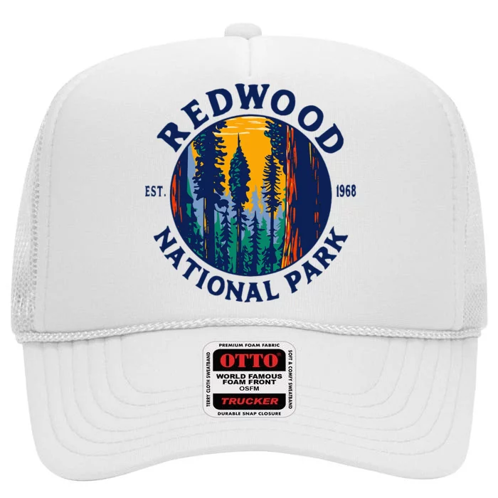 Explore the Majestic Redwood National and State Parks in California High Crown Mesh Trucker Hat