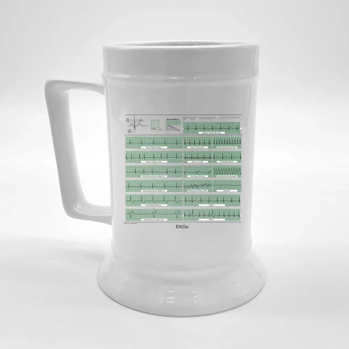 EKG Training Mug Front & Back Beer Stein