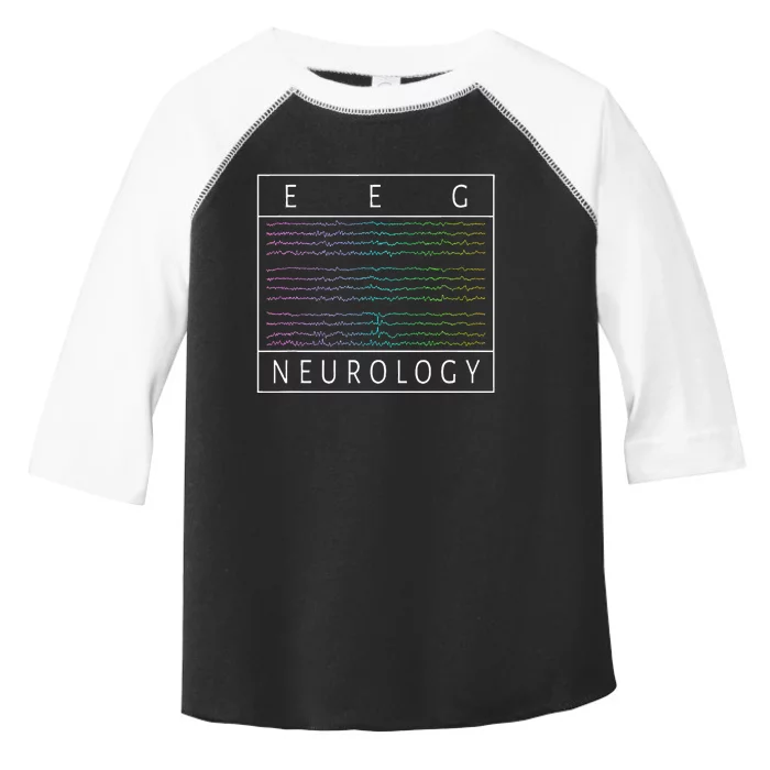 Eeg Technologist Neurology Colorful Brain Waves Eeg Toddler Fine Jersey T-Shirt