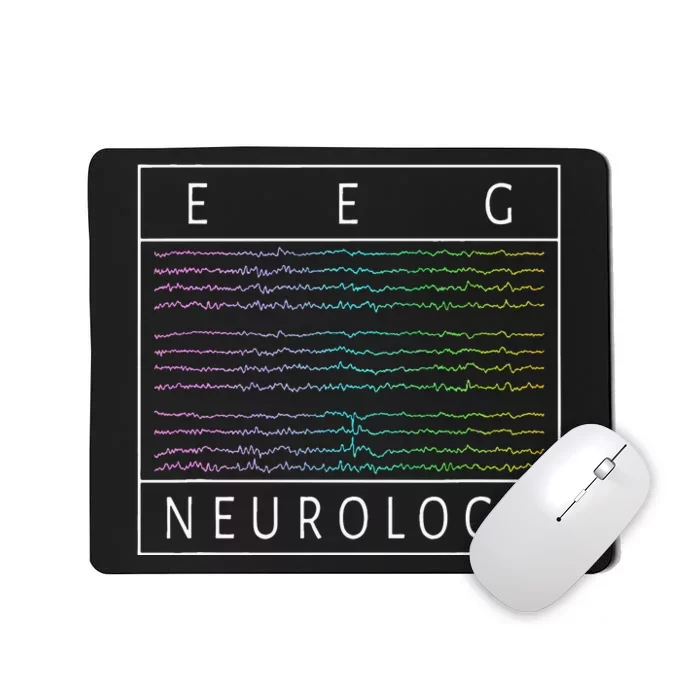 EEG Technologist Neurology Colorful Brain Waves EEG Mousepad