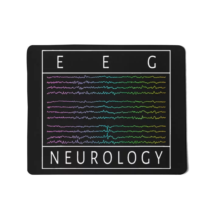 EEG Technologist Neurology Colorful Brain Waves EEG Mousepad